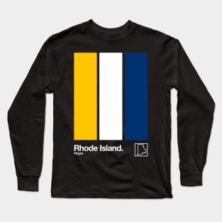 Rhode Island State Flag // Original Minimalist Artwork Poster Design Long Sleeve T-Shirt